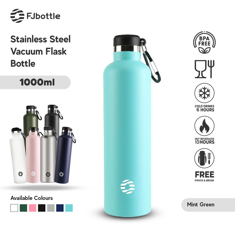 FJbottle - Botol Minum Tumbler Olahraga Stainless Steel 1Liter Double Insulated Bottle Tahan Panas danβ¦