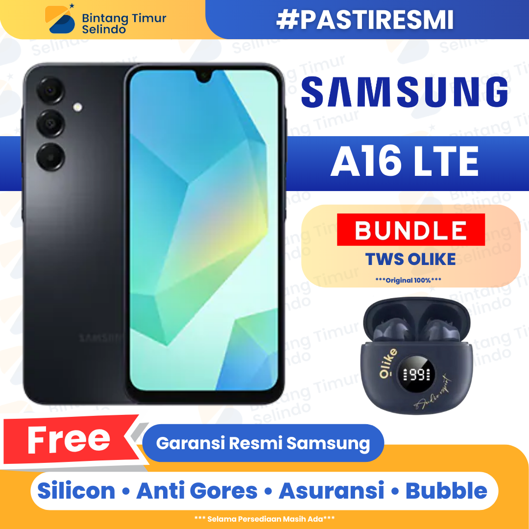 Samsung Galaxy A16 4G | 8GB + 128GB / 8GB + 256GB | long life battery, large screen, 1 year official warranty Harga  2,395,000 Ringgit*Penghantaran Percuma