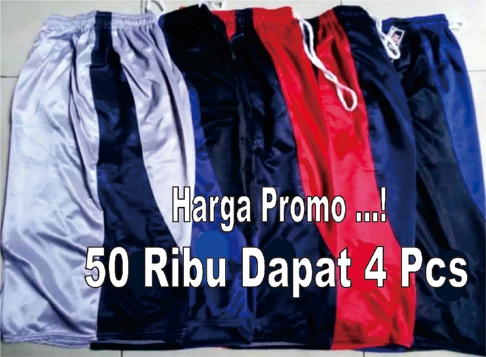 PAKET CELANA 50 RIBU DAPAT 4 CELANA PENDEK OLAHRAGA PRIA COWOK KOLOR SPORT BASKET FUTSAL MELAMIN Harga 55,000 rupiah*Gratis Ongkir