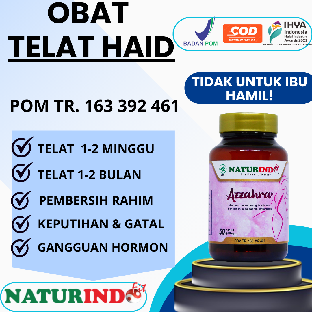 Obat Telat Datang Bulan Manjakani Pelancaran Haid Ampuh Nyeri Kewanitaan AZZAHRA Original Naturindo Harga 150,000 rupiah*Gratis Ongkir