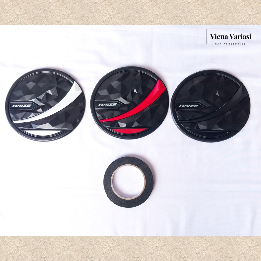 Toyota Raize car fuel tank cover 2021 black all variant Harga 37,000 rupiah*Gratis Ongkir