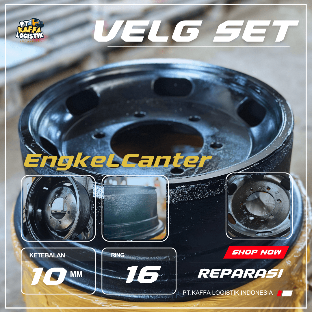 Repair of Wheel Set Engkel Canter Ring 16 Holes 6 Thick 10 Round Wind Holes / Second Body Harga 582,800 rupiah*Gratis Ongkir