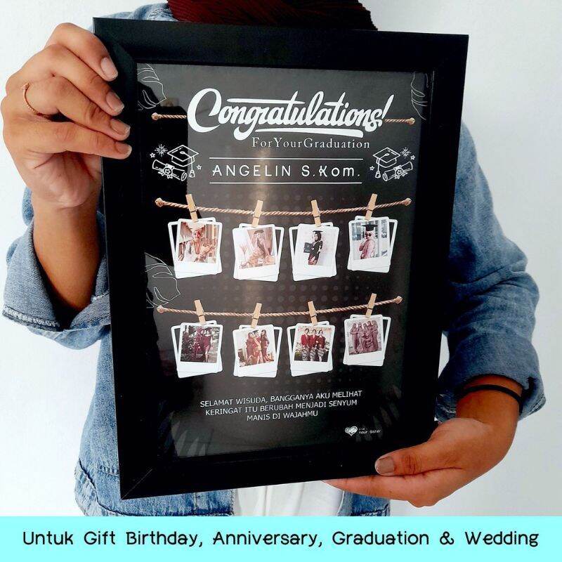 Kado Buat Pacar Cowok 1 Paket Ultah, Anniversary, wisuda dll / Cetak Foto Plus Bingkai Kaca Minimalis