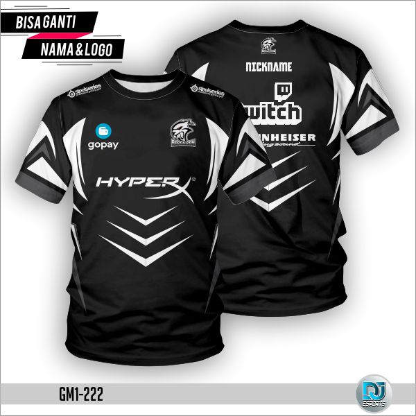 DJ Esports Baju Jersey Gaming Esport FreeFire Gratis Ganti Nama
