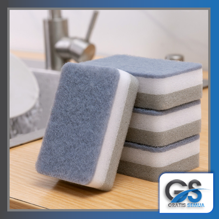 Gratis Semua - Double Side Magic Sponge / Busa Cuci Piring Serbaguna Harga 1,980 rupiah*Gratis Ongkir