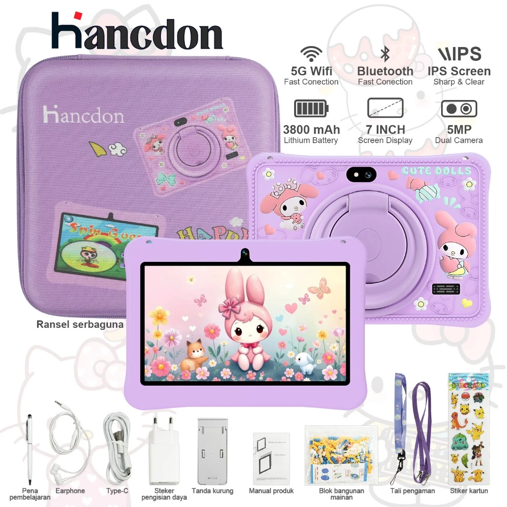 【OFFROADING】Tablet Anak Tas Selempang Anak Sling Bag F06 7inch Harga 93,896 rupiah*Gratis Ongkir