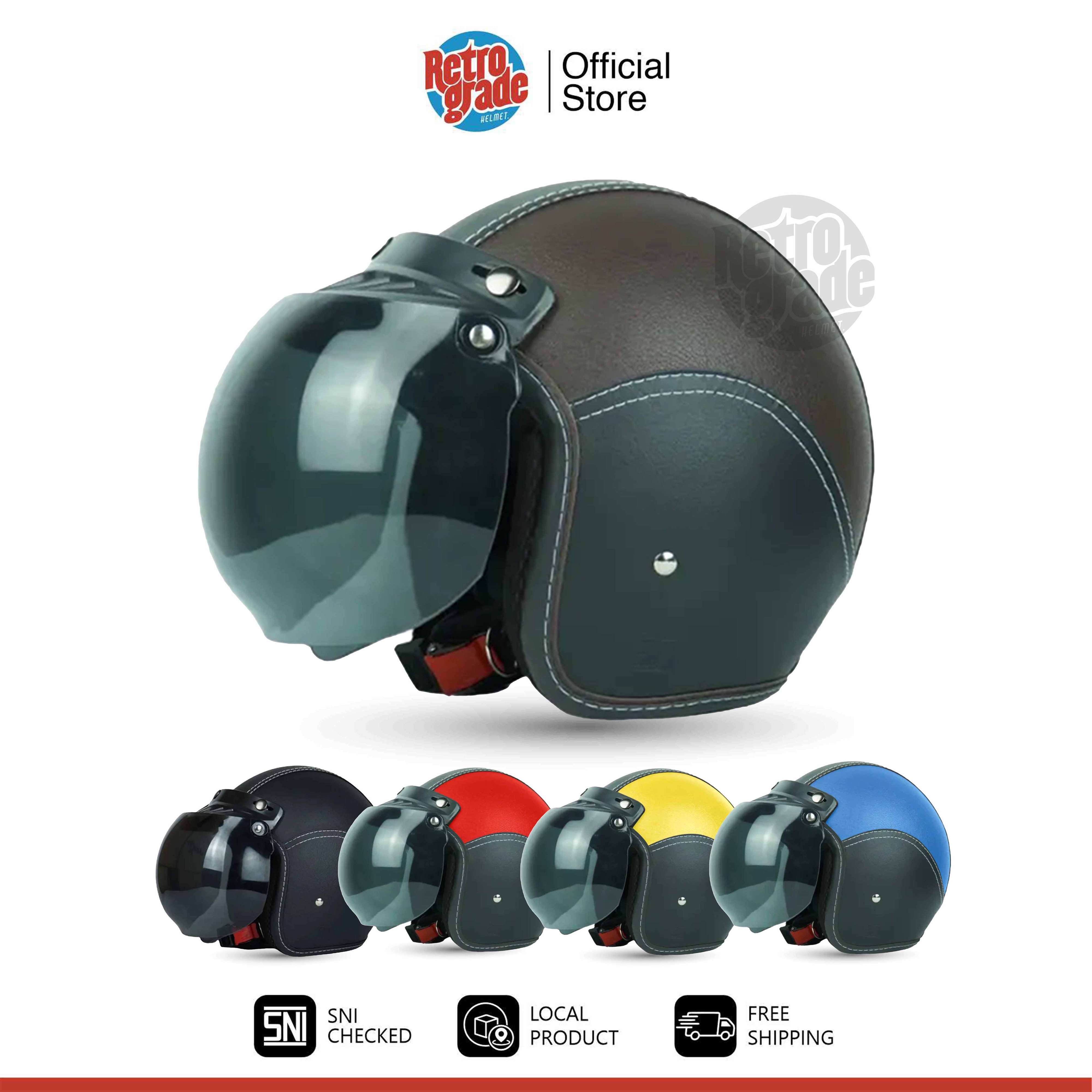 Helm Bogo Dewasa Klasik Kulit Premiun Pria Wanita SNI Harga 90,000 rupiah*Gratis Ongkir