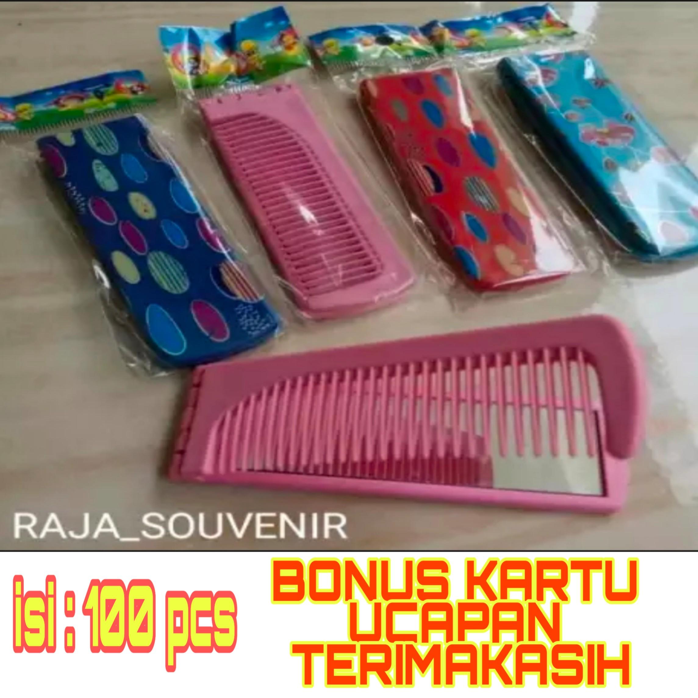 SOUVENIR PERNIKAHAN 100pcs SISIR KACA LIPAT sovenir unik murah bermanfaat hadiah cindra mata pernikahan