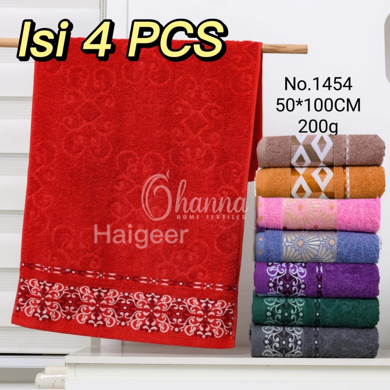 Contents 4 Pcs Premium Cotton Bath Towels 50 X 100 cm 200 Gr Premium Towels Cheap hadiah