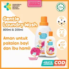 BerryC Baby Gentle Laundry Wash 200G 800G Deterjen Sabun Cuci Baju Cair Bayi Liquid Detergent