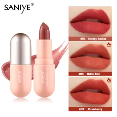SANIYE 【BPOM】9 Warna Lipstik Velvet Matte Tahan Lama Waterproof Lipstik Tahan Air Bibir Kapsul K1139