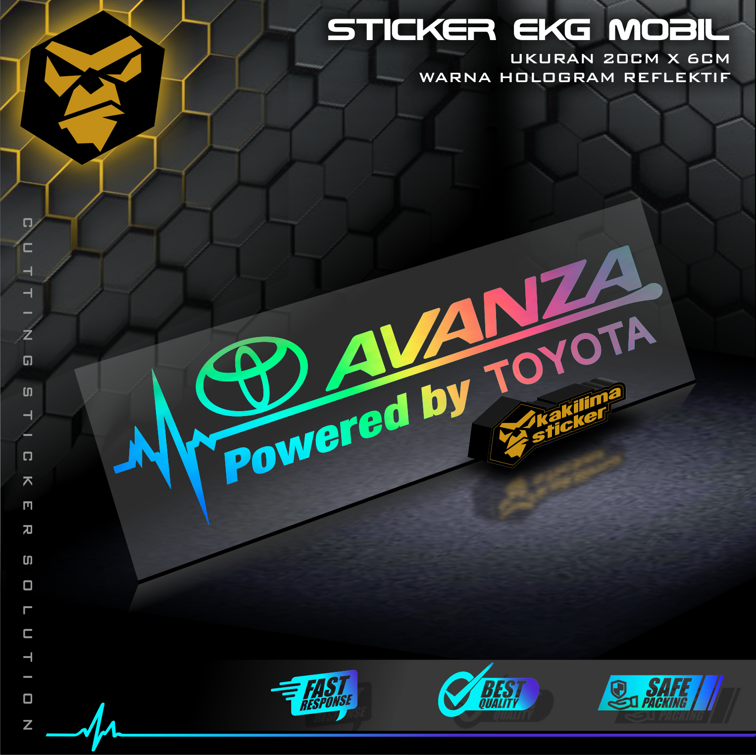 Sticker garis detak jantung, garis jantungSticker EKG Logo Mobil Toyota Agya, Alphard, Altis, Avanza, Calya, Camry, Corolla, Etios, Fortuner, Hiace, Hilux, Innova, Kijang, Raize, Rush, Sienta, Vellvire, Vios dll. Sticker Logo Merk dan Jenis mobil, Sticker Giá 17,700 Đồng*Miễn phí vận chuyển