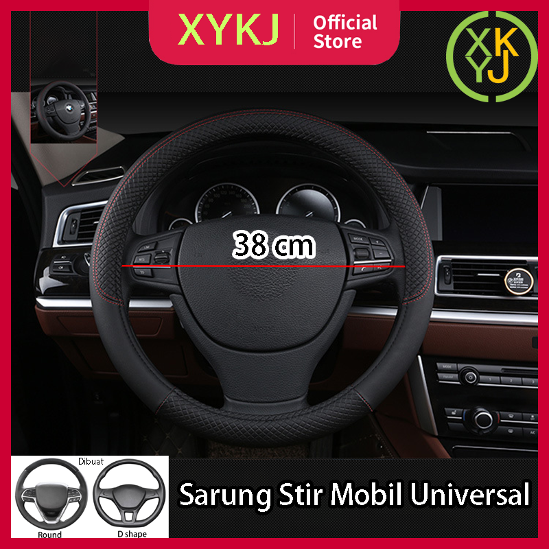 XYKJ Cover Stir Carbon Mobil Sarung Setir Mobil Sarung Roda Kemudi Mobil Pelindung Stir Mobil Universal Aksesoris Mobil Interior Harga 59,999 rupiah*Gratis Ongkir