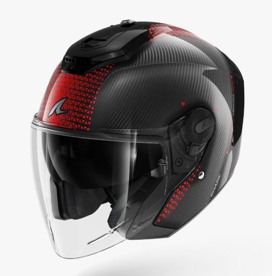 Shark Rs Jet Carbon Iconic Red Chrome | Half Face Helmet | Racing Helmet Harga 7,535,000 rupiah*Gratis Ongkir
