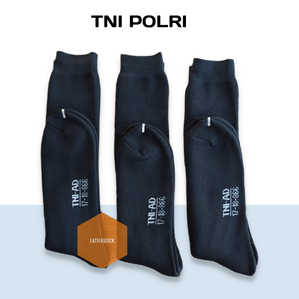 Kaos Kaki PDL TNI POLRI Panjang Warna Hitam Harga 12,535 rupiah*Gratis Ongkir
