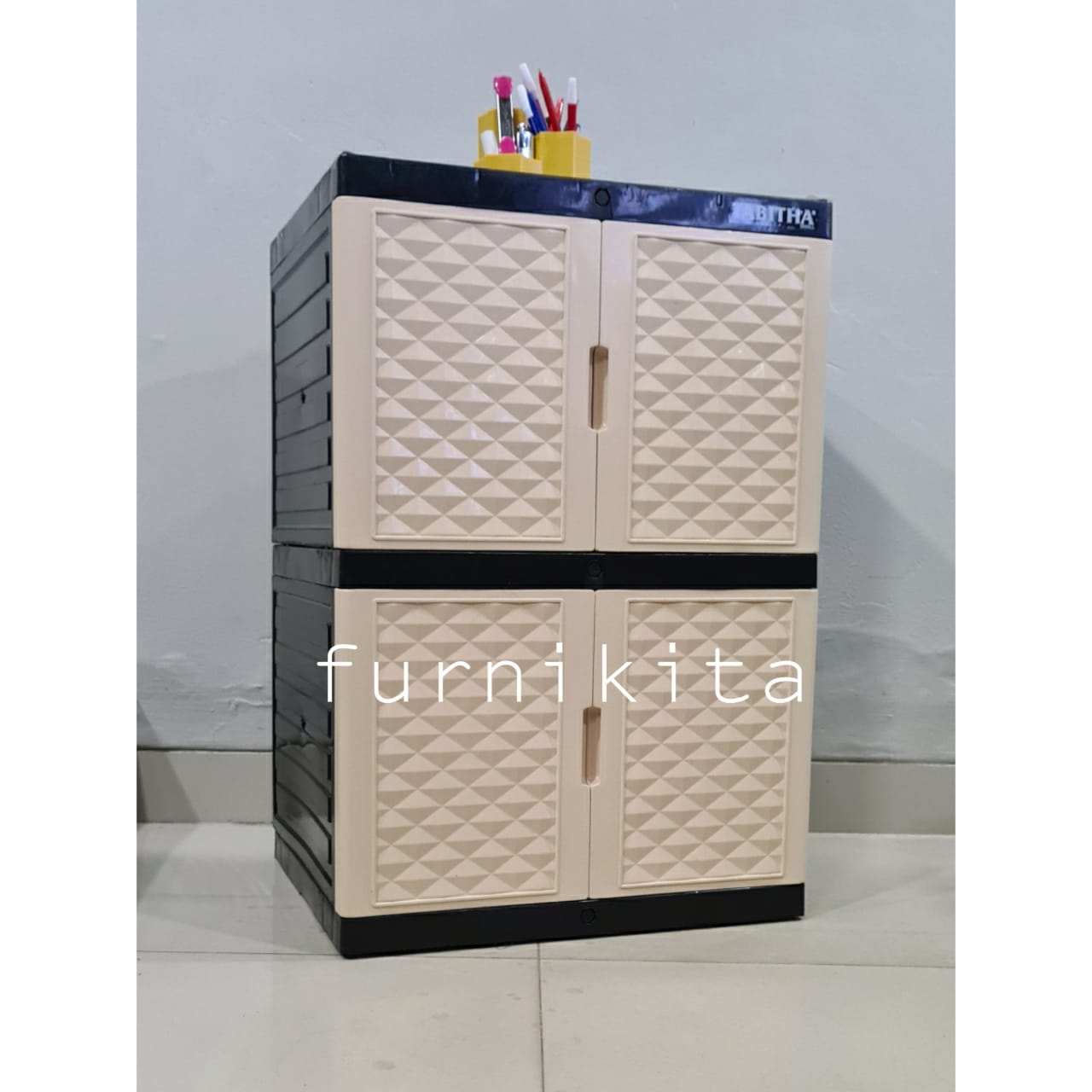 Plastic wardrobe Tabitha stacking 2 keys best seller [tabbox] Harga 69,000 rupiah*Gratis Ongkir