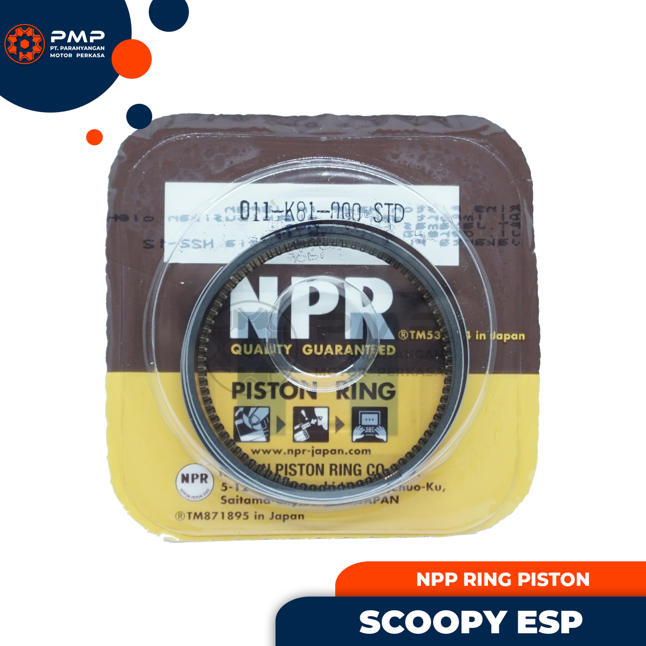 RING SEHER PISTON RING SCOOPY ESP NPP Harga 52,170 rupiah*Gratis Ongkir