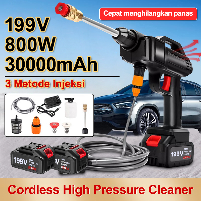 800W Alat Cuci Mobil Cuci Staem Superjet 48VF Alat steam cuci motor & mobil Jet Cleaner Baterai Spayer Alat Portable Nirkabel Motor Semprotan Cuci Harga 159,000 rupiah*Gratis Ongkir