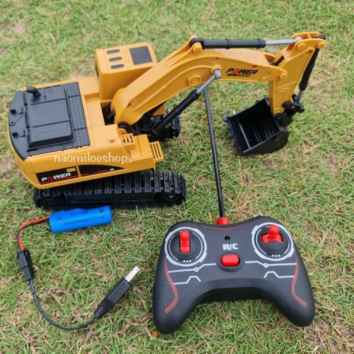 Heavy machine Remote control excavator crawler mainan mobil truk beco Harga 108,000 rupiah*Gratis Ongkir
