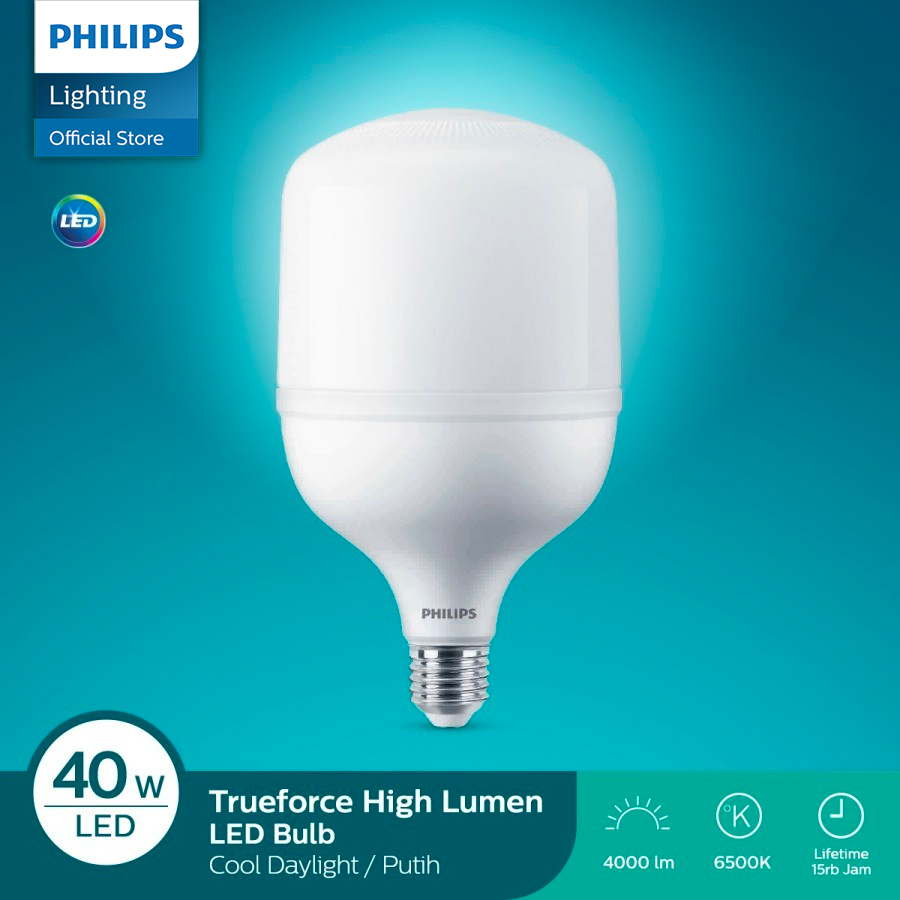 Harga lampu hias	 Philips Lampu Led Trueforce 40W 6500K Putih 	