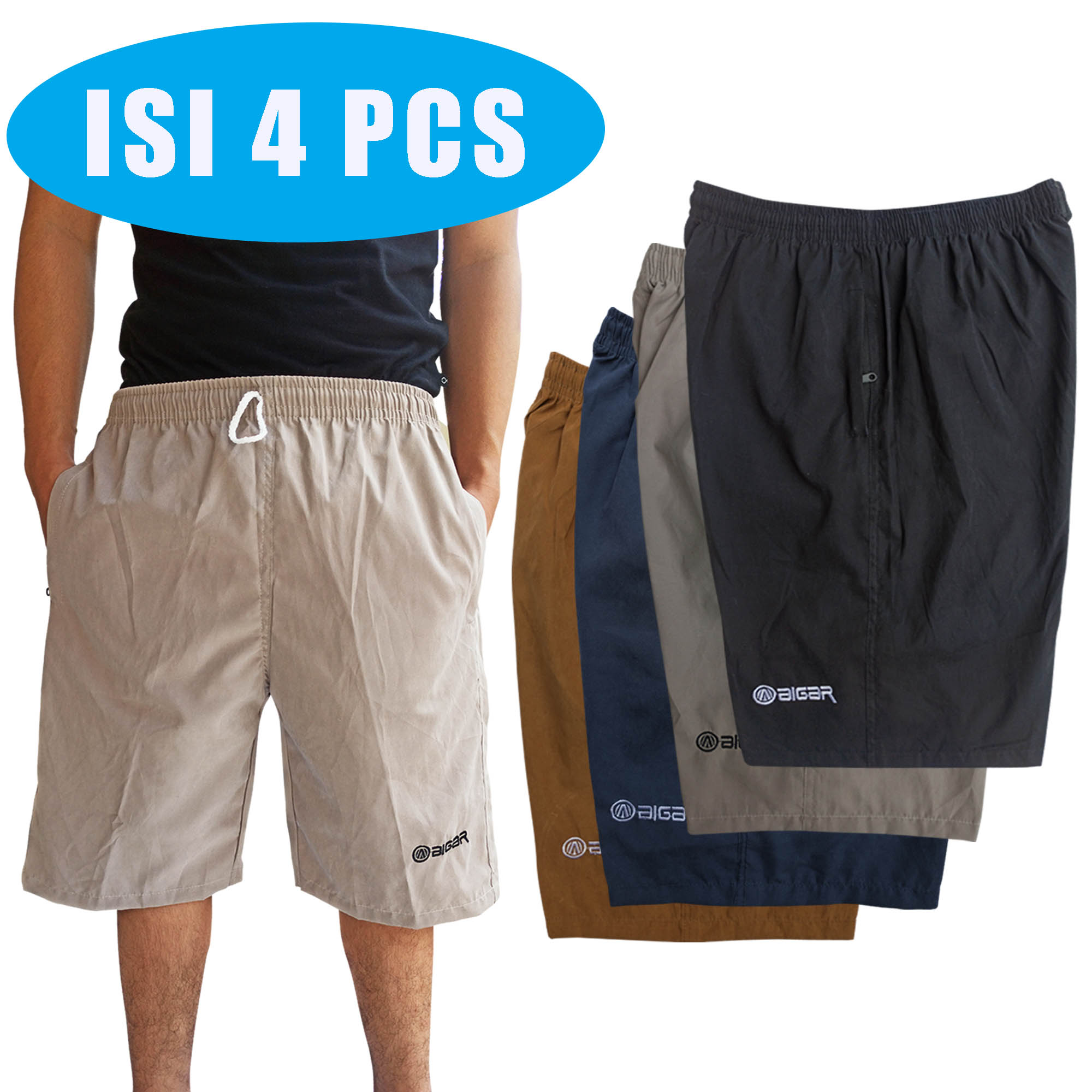 ISI 4 PCS PAKET MURAH CELANA PENDEK OLAH RAGA SAKU SRETING KUALITAS PREMIUM Harga 74,997 rupiah*Gratis Ongkir