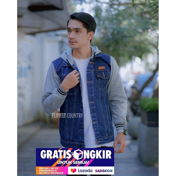 Korean Bomber Tebal Jacket Denim Parka 