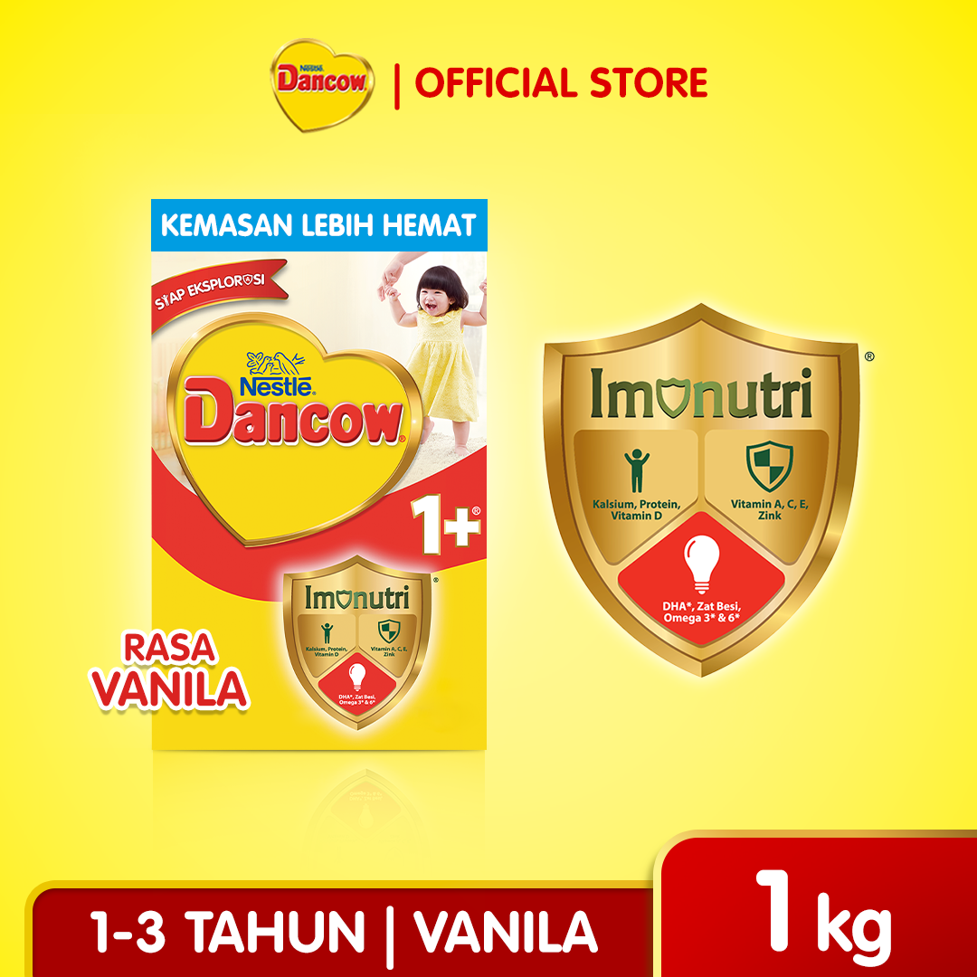 Nestlé Dancow 1+ Vanilla Flavor Growth Milk for Children 1-3 Years 1kg Harga 105,300 rupiah*Gratis Ongkir