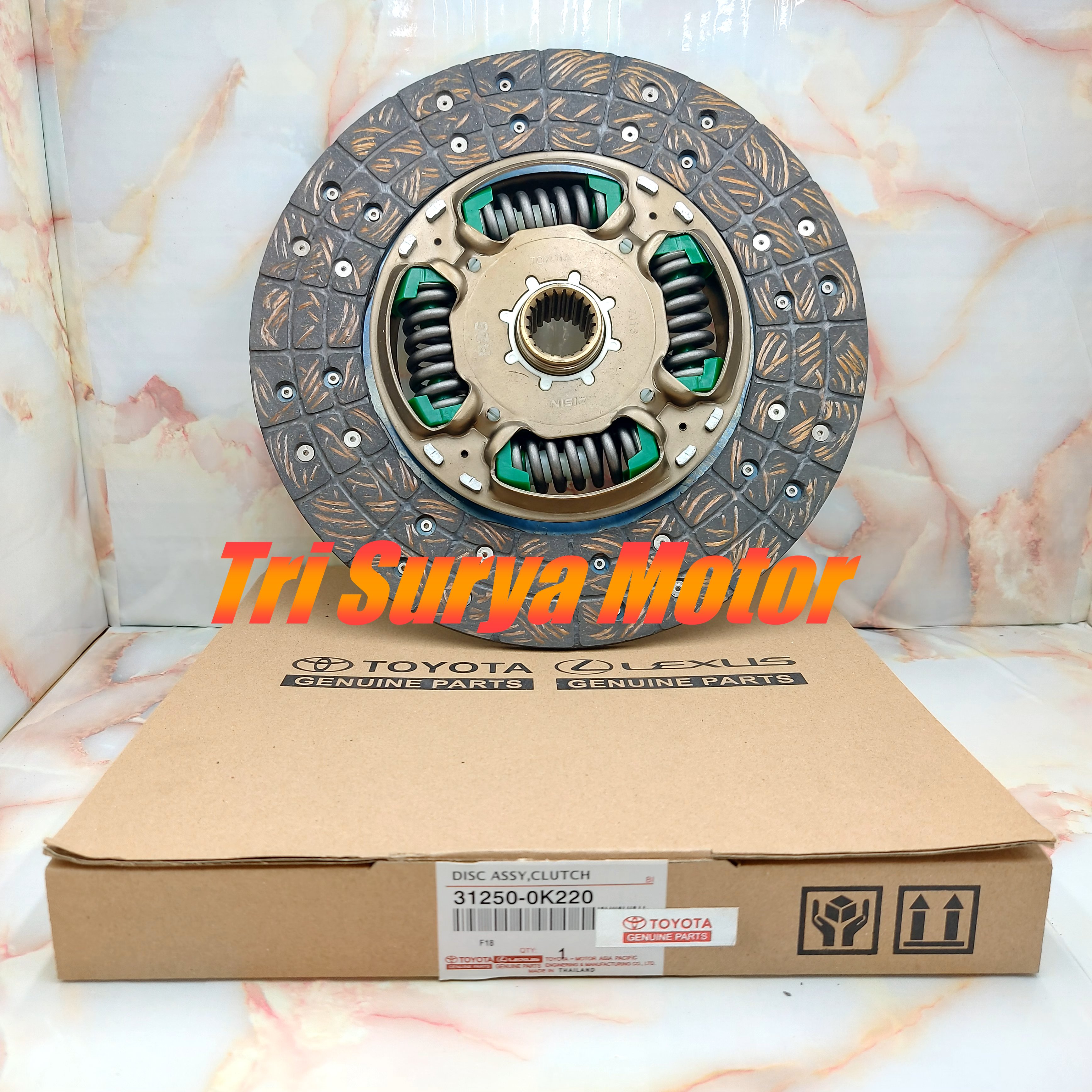 CLUTCH DISC PLAT KOPLING KAMPAS KOPLING TOYOTA HILUX VIGO 3.0/HILUX REVO 2GD/INNOVA REBORN DIAMETER 28CM 31250-0K220 ORI Harga 525,000 rupiah*Gratis Ongkir