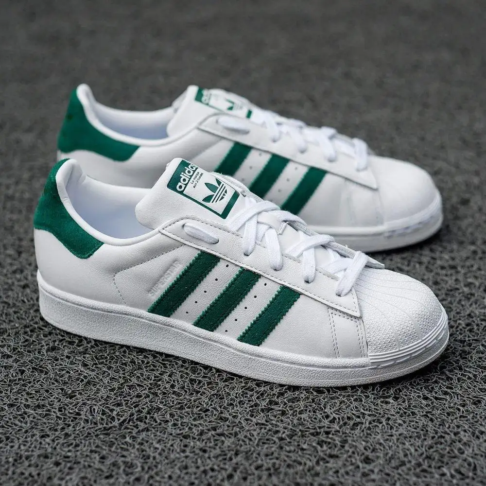 green adidas superstar