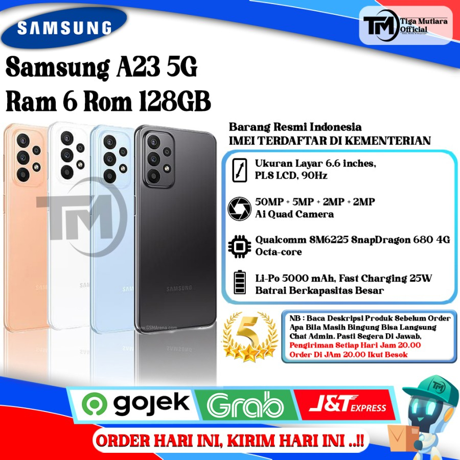 Samsung A23 5G Ram 6 Rom 128GB Harga 2,000,000 rupiah*Gratis Ongkir