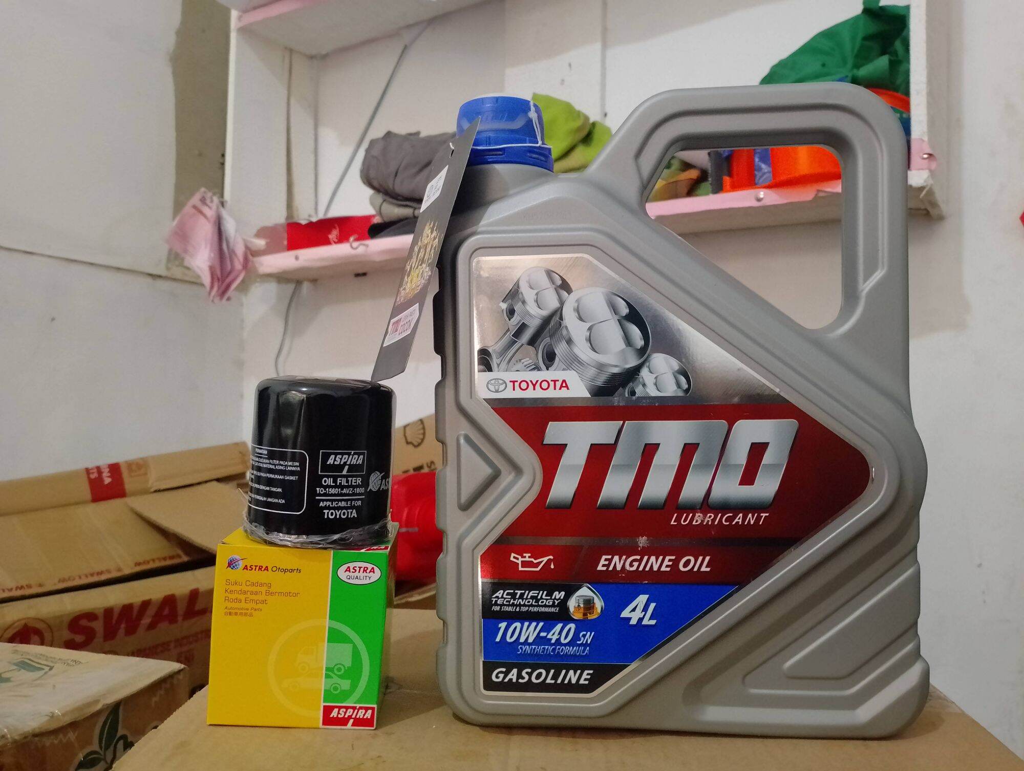 Oli Mesin Toyota TMO 10W-40 4Liter Bonus Filter Oli Khusus Untuk Avanza Xenia Rush Terios Grand Max Luxio (Oli mobil TMO 4 liter) Harga 195,000 rupiah*Gratis Ongkir