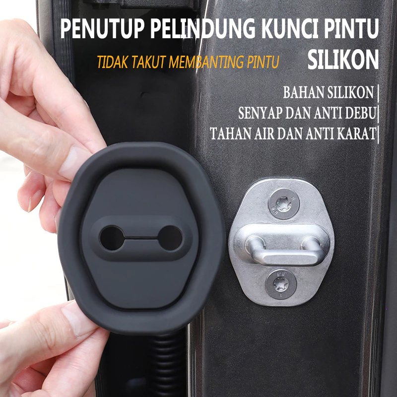 4PCs car door hook protector Toyota Mazda silicone material car door damper car door protector car door damper silent door Harga 9,000 rupiah*Gratis Ongkir