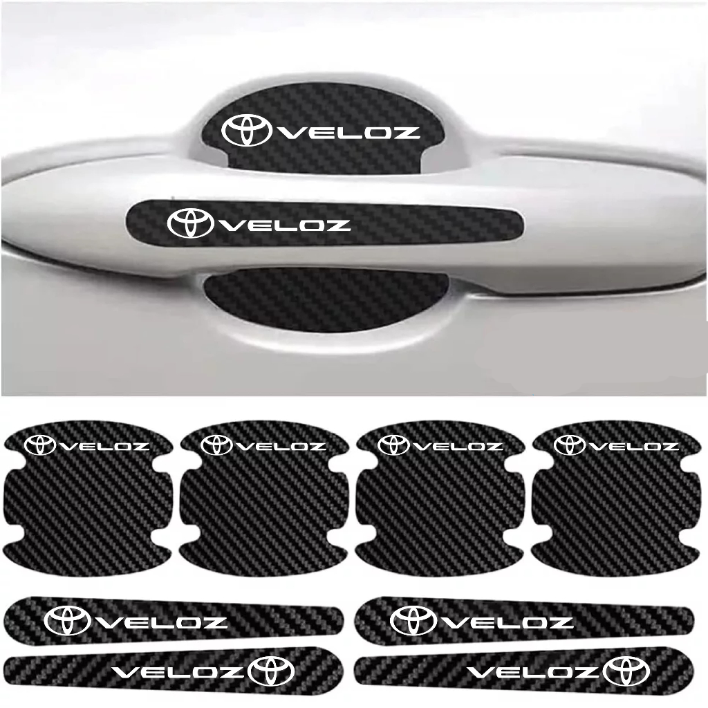 0743 PROMO 8pcs Stiker Pelindung Handle Pintu Luminous Stiker Pelindung Mobil Anti Gores Untuk mobil Toyota avanza velos Harga 35,500 rupiah*Gratis Ongkir