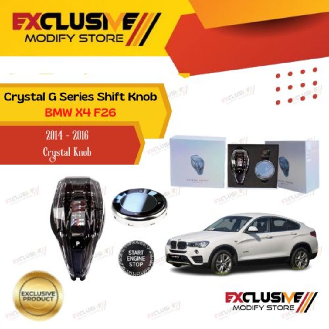 Vstar crystal gear shift knob (RHD) for BMW X4 F26 2014 - 2016 M Sport Harga 3,850,000 rupiah*Gratis Ongkir