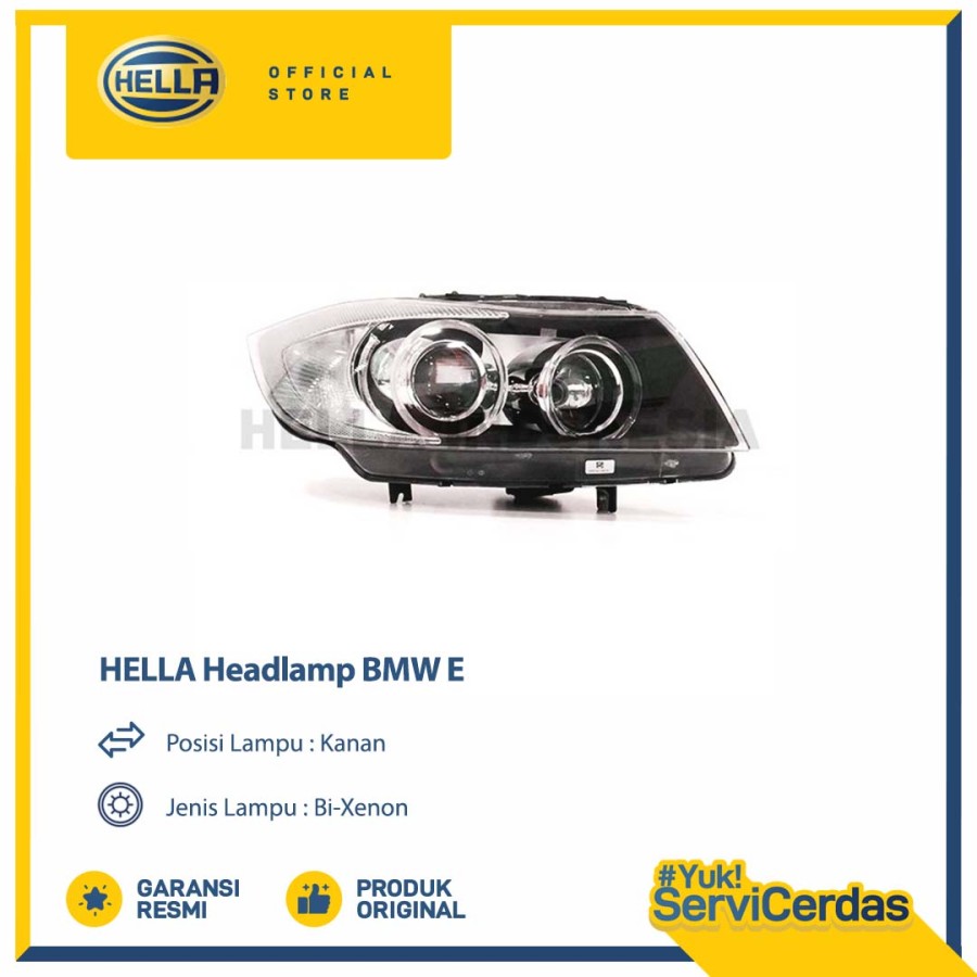 Lampu Headlamp Mobil Hella BMW E (Kanan) BI Xenon - Lampu Depan Mobil Harga 10,512,000 rupiah*Gratis Ongkir