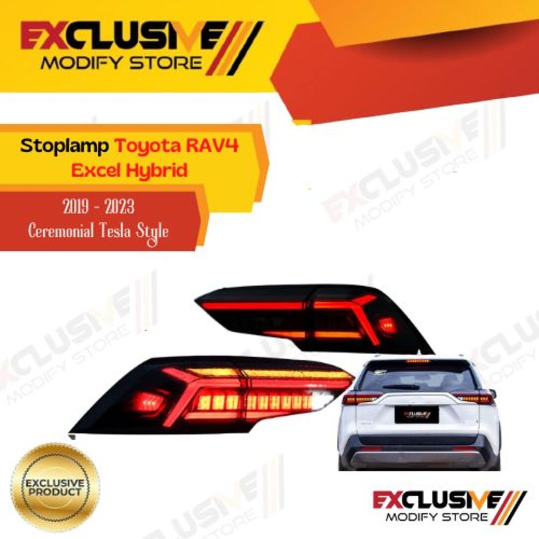 Stoplamp Toyota RAV4 excel hybrid 2019 2023 ceremonial Tesla style Harga 7,500,000 rupiah*Gratis Ongkir