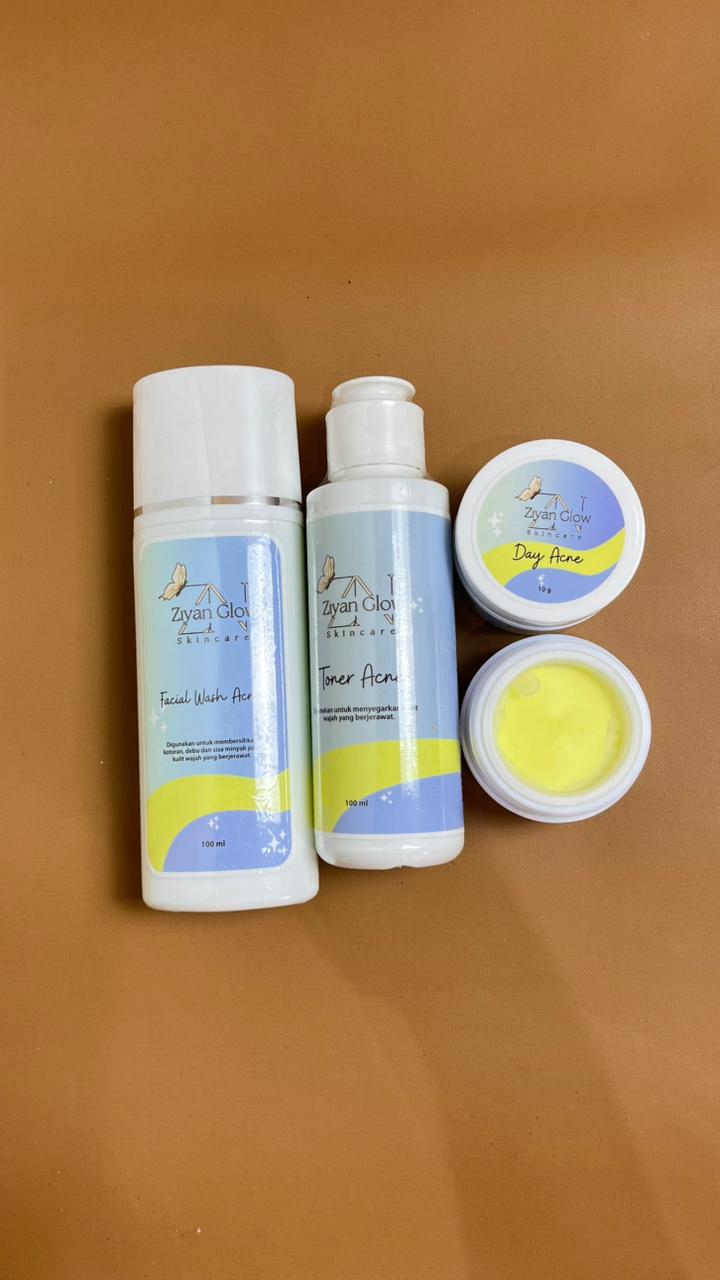 Ziyan Glow Skincare Package Clinic Acne and Normal Package 100% Bpom