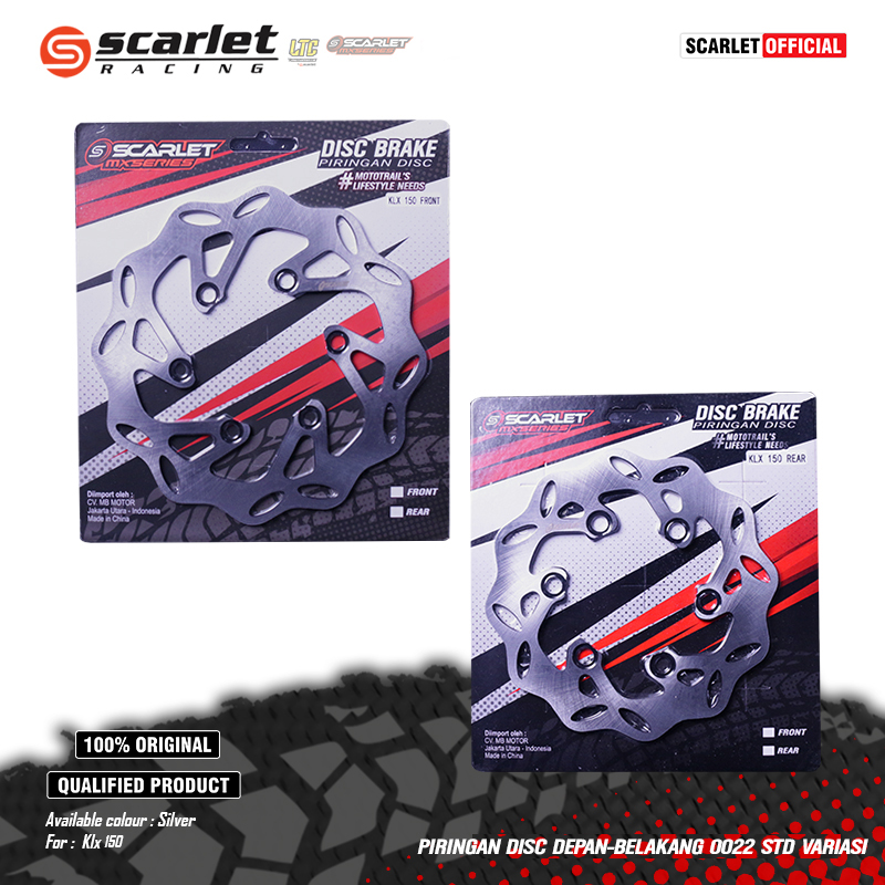 Scarlet Racing - Front Rear Disc Brake Discs 0022 Disc Brake Crf Klx Wr 155 Harga 86,000 rupiah*Gratis Ongkir