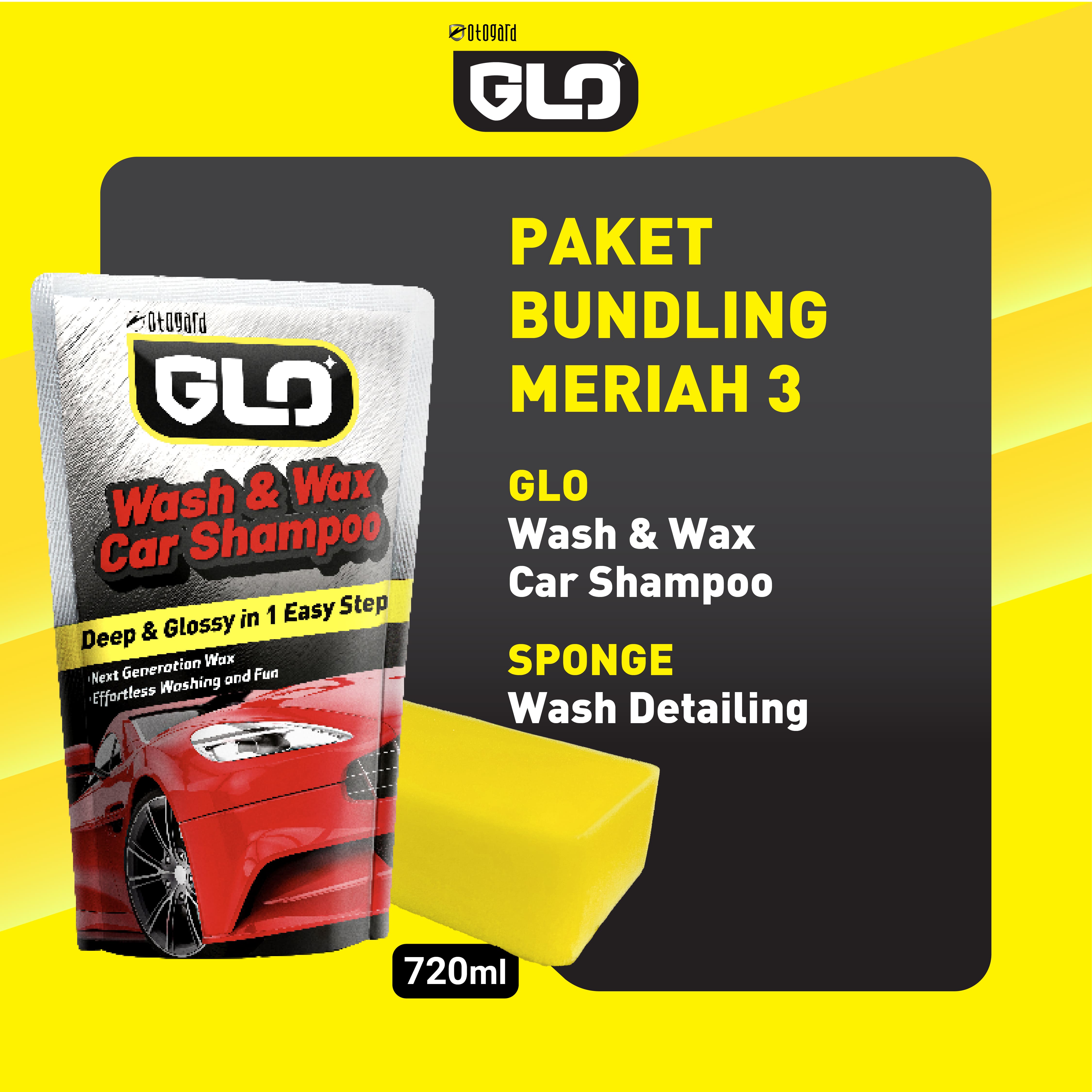 Paket Bundling Meriah III (GLO Wash & Wax+Sponge) Harga 47,600 rupiah*Gratis Ongkir