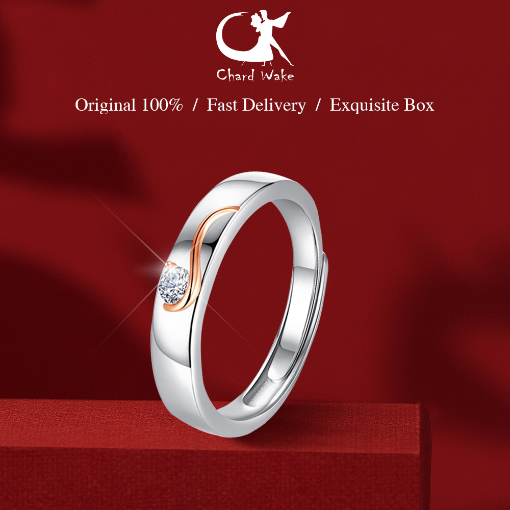 Chard Wake Cincin Pria Couple Perhiasan Fashion Original Free Size Dilapisi Platinum Anti Pudar Cincin…