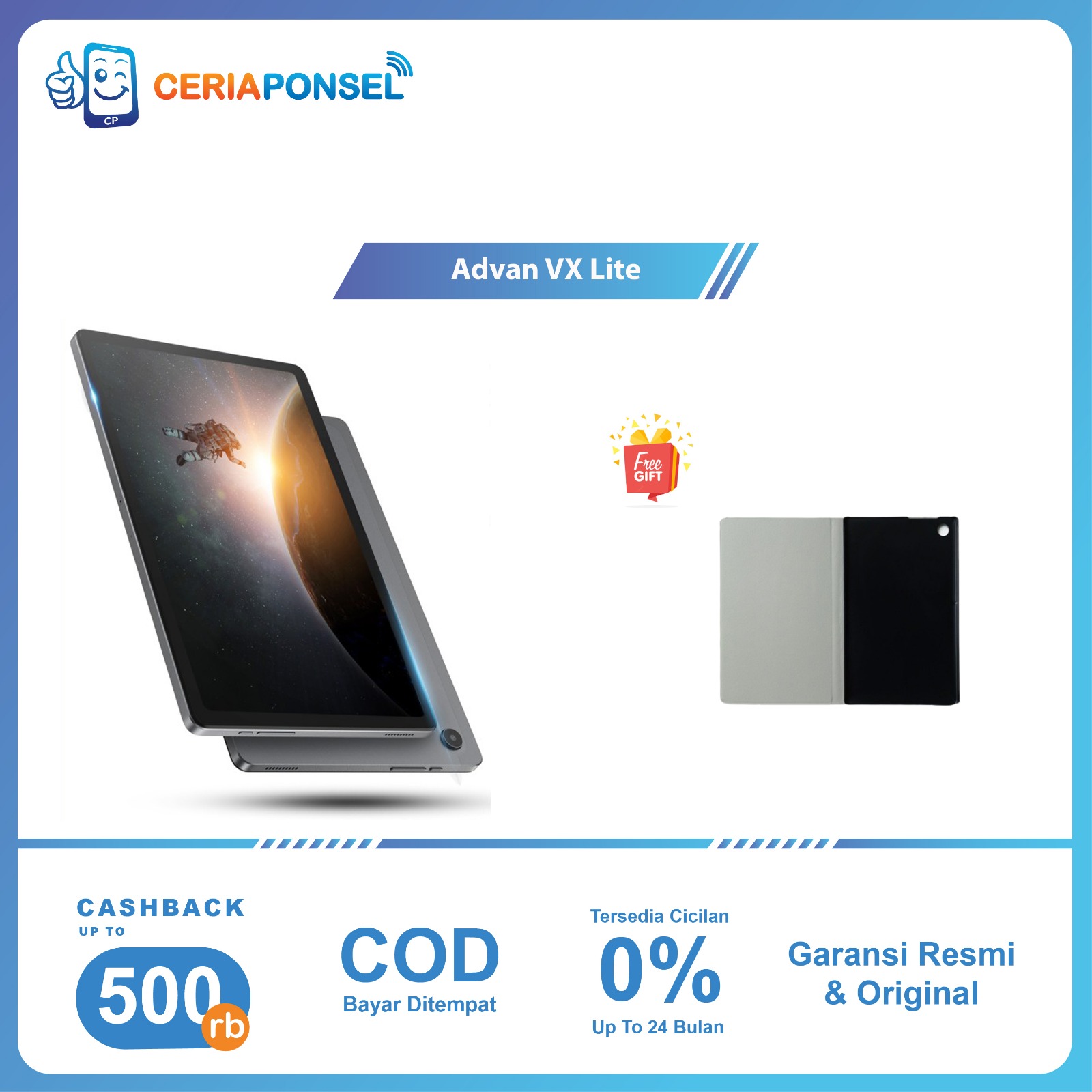 ADVAN TAB VX LITE 10.4” Octa Core 2.0Ghz TABLET Dual SIM Card 4G LTE Harga  1,659,000 Ringgit*Penghantaran Percuma