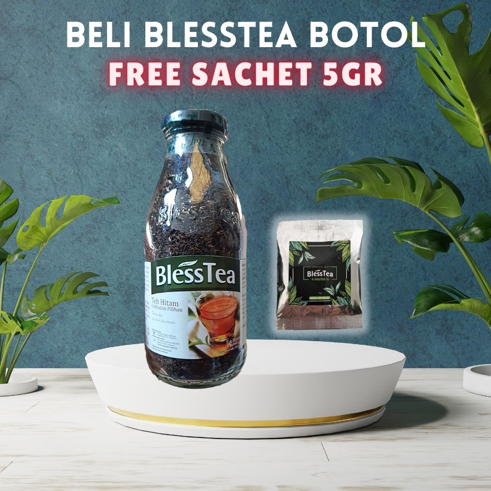 BLESSTEA BOTOL TEH HITAM ORTHODOX 110gr