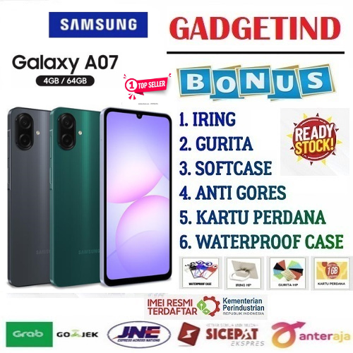 Sale Samsung Galaxy A07 Lte 4/64Gb - Processor: Helio G99 Size: 6.7 Inches Technology: Pls Lcd, Infinity-U Display, 90Hz Harga  1,145,000 Ringgit*Penghantaran Percuma