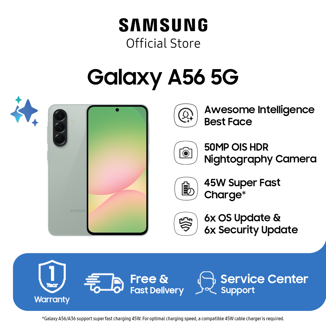 Samsung Galaxy A56 5g 8/256Gb - [Upgrade from 8/128 Gb] | Galaxy Ai | Ai Smartphone | 45W Super Fast Charge Harga 5,299,000 rupiah*Gratis Ongkir