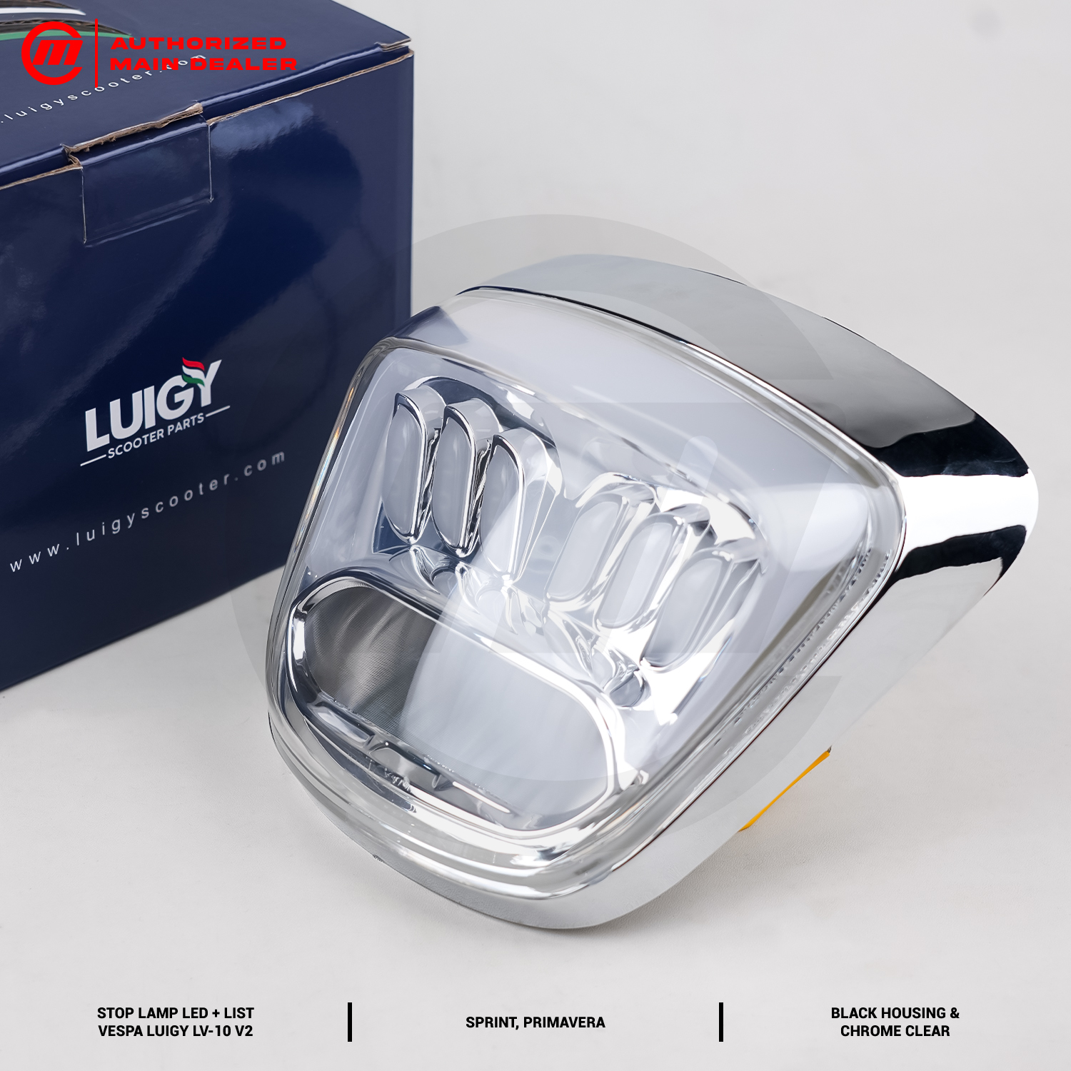 Lampu Belakang Vespa Stoplamp Plus List Led Vespa LV 10-V2 Luigy Harga 1,400,000 rupiah*Gratis Ongkir