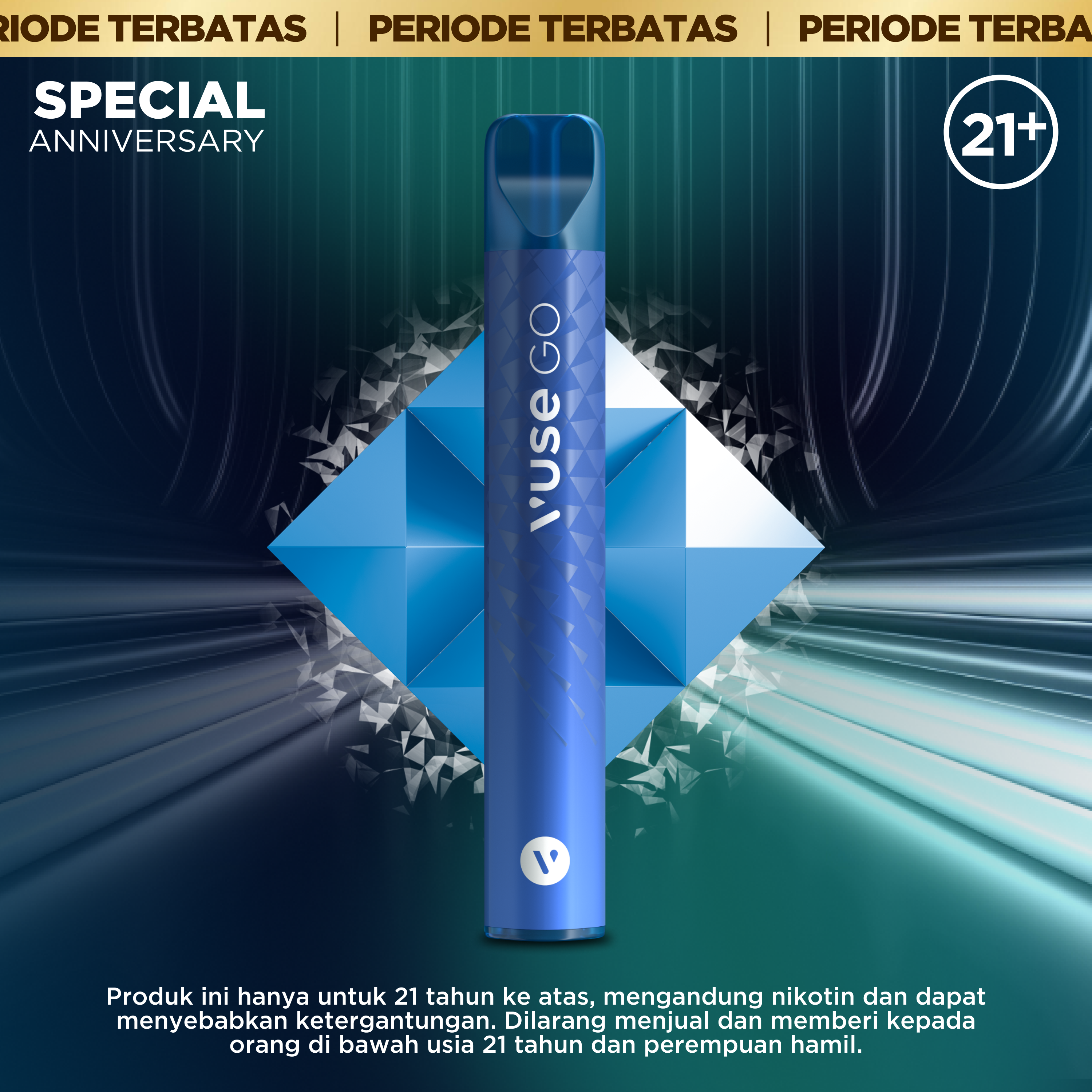 Vape VUSE GO 700 Blue Raspberry 3% | Lazada Indonesia