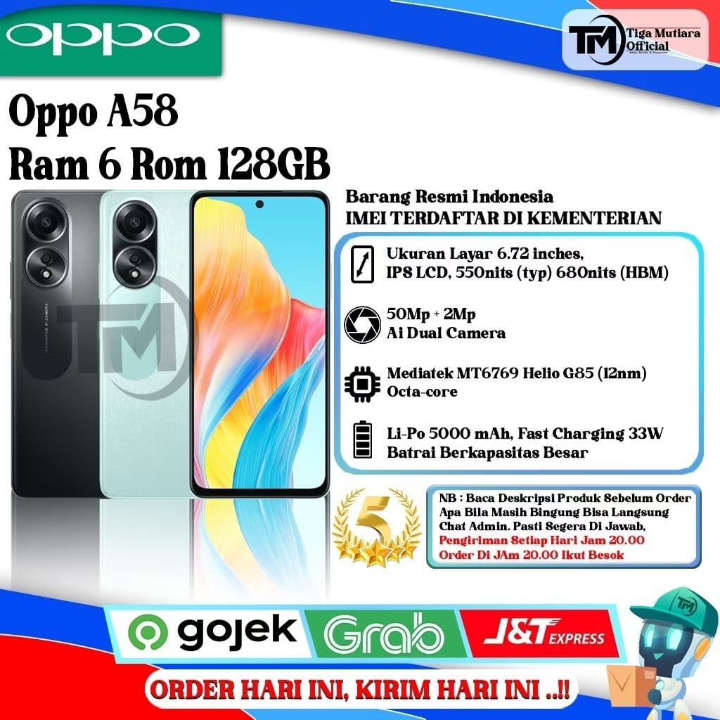 A58 4G Ram 6 Rom 128GB Giá 1,865,000 Đồng*Miễn phí vận chuyển