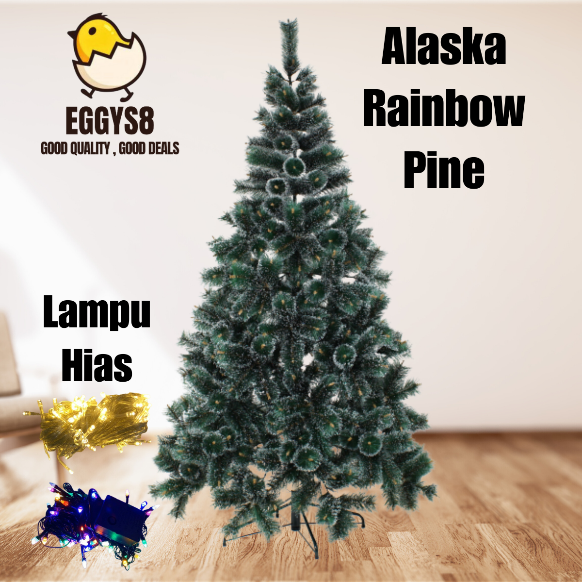 Pohon Natal Pinus 2FT Original Premium Christmas Tree Pine 60cm Dekorasi Natal