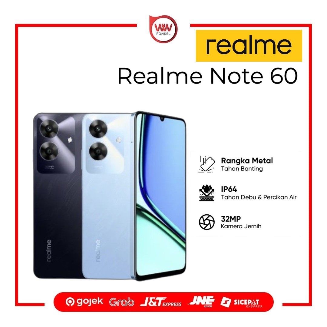Hp Realme Note 60 Ram 4GB Internal 64GB Garansi Resmi Harga  1,299,000 Ringgit*Penghantaran Percuma