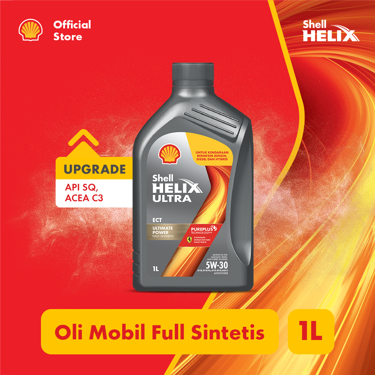 Car engine oil Shell helix Ultra 5W-30 sq (1l) Harga 162,943 Ringgit*Penghantaran Percuma